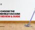 Trigger Appliances banner for choosing the best handheld vacuum. Features Devanti review with images of a purple handheld vacuum.