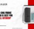 Article poster titled 'Which Chiq Fridge Freezer Is Best for a Small Kitchen?' showing a compact black CHiQ fridge freezer