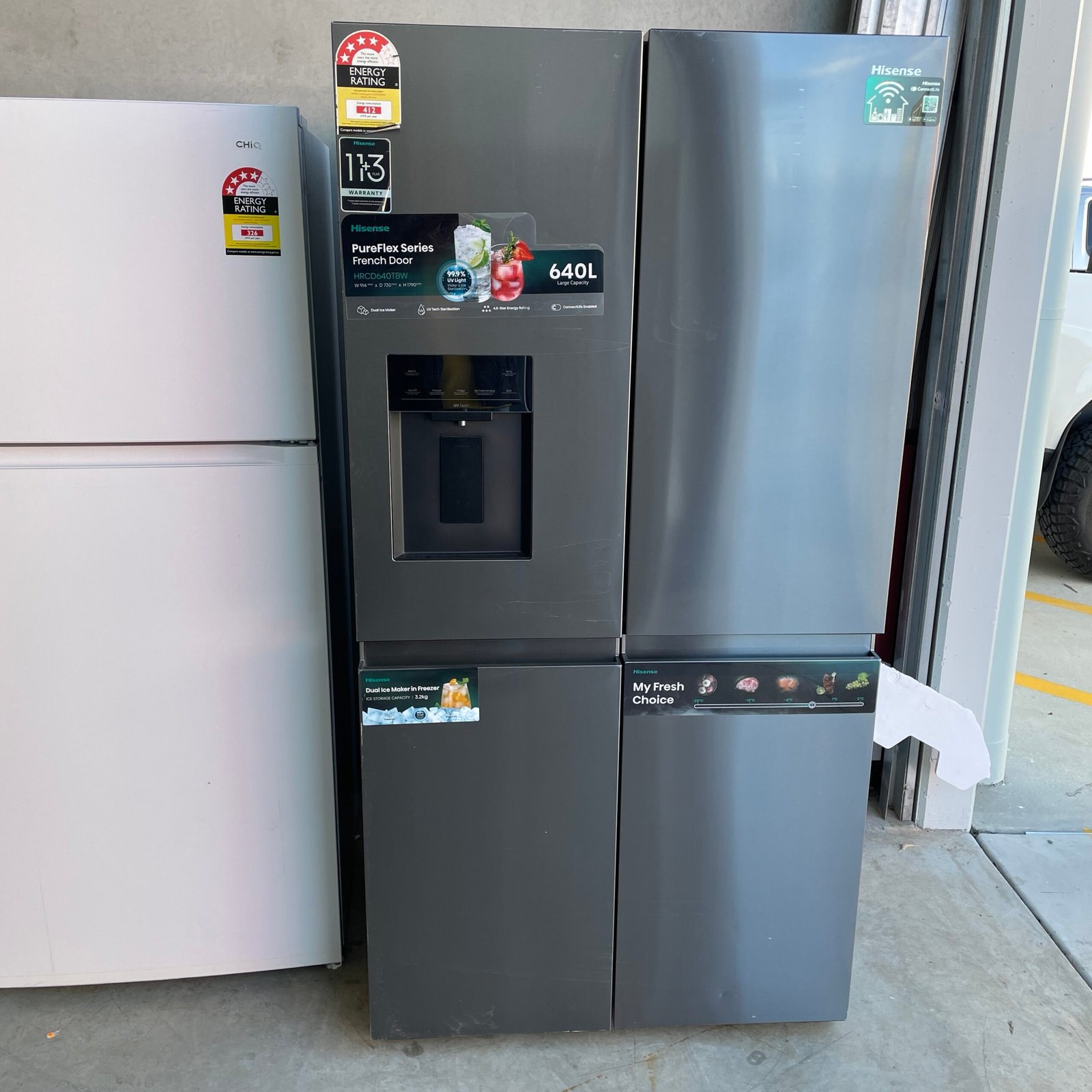 img_3777 Hisense 640L French Door Fridge – Dark Stainless Steel - HRCD640TBW - Image 1