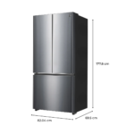 Kenmore 510 L French Door Refrigerator, Stainless Steel, Adjustable Glass Shelves, Quiet Energy-Efficient Inverter Compressor, Frost-Free Freezer, Energy Star Certified