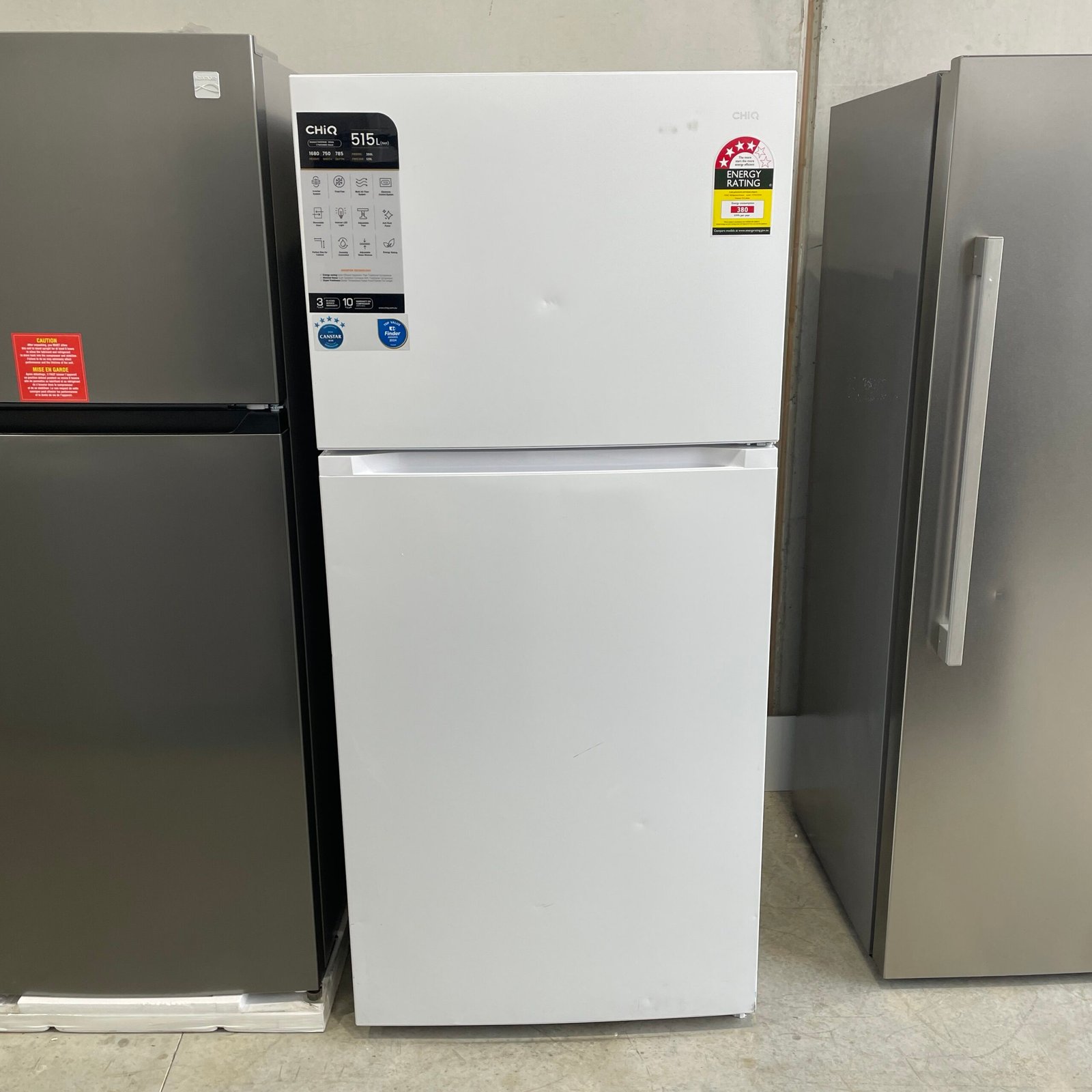 img_5188 CHiQ 515L Top Mount Fridge | Frost Free white Steel Refrigerator Refurbished - Image 1