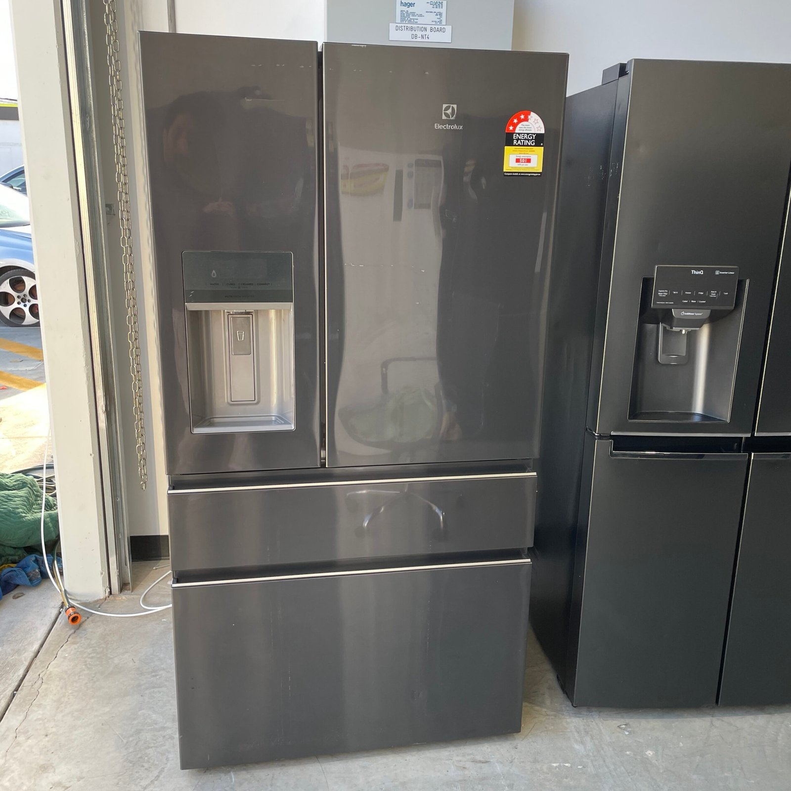 img_4344 Electrolux 609L French Door Fridge Freezer – Dark Stainless Steel / Refurbished - Image 1