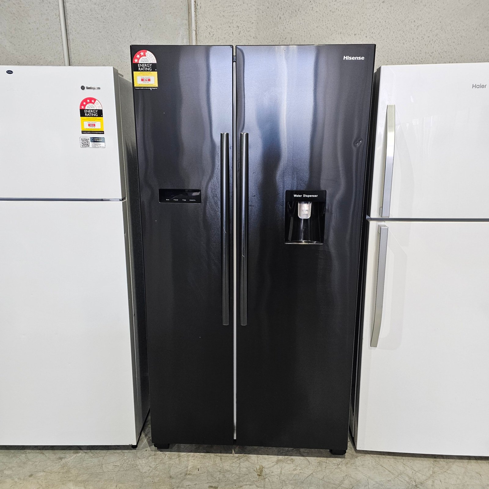 2026/07/1000059297-scaled.jpg Hisense 578L Side by Side Fridge – Water Dispenser | Refurbished - Image 1