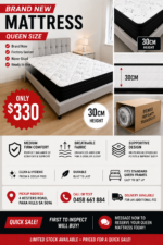 Brand New 30cm Queen Mattress – Comfortable & Supportive | $330 - Image 2