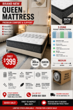 Premium Queen Mattress | 5 Zone Pocket Spring System | $399 - Image 2