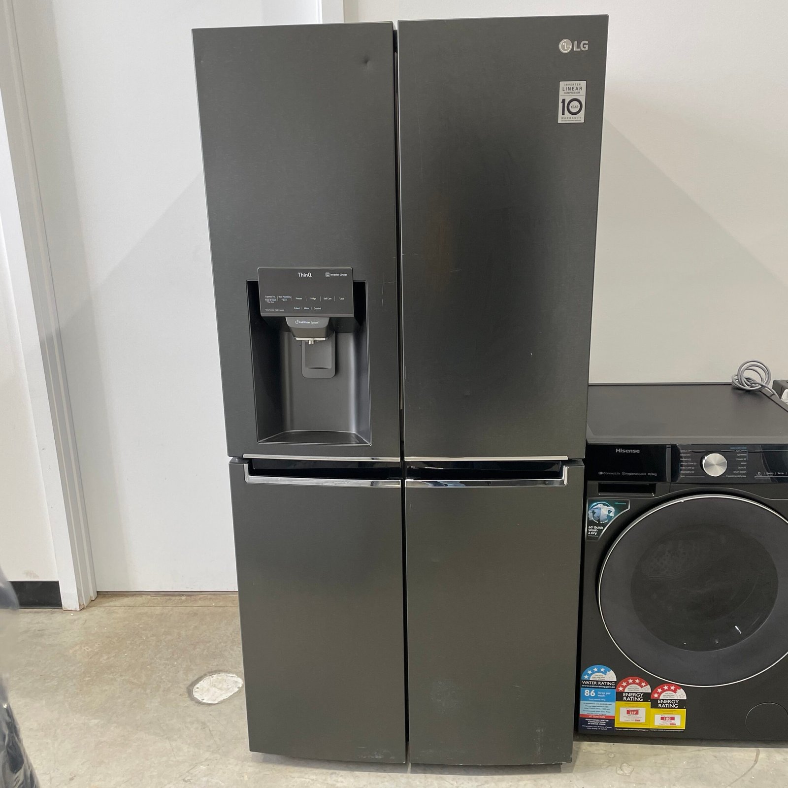 img_4909-3 LG GF-L570MBNL 506L Slim French Door Fridge – Matte Black | Non-Plumbed Ice & Water - Image 1