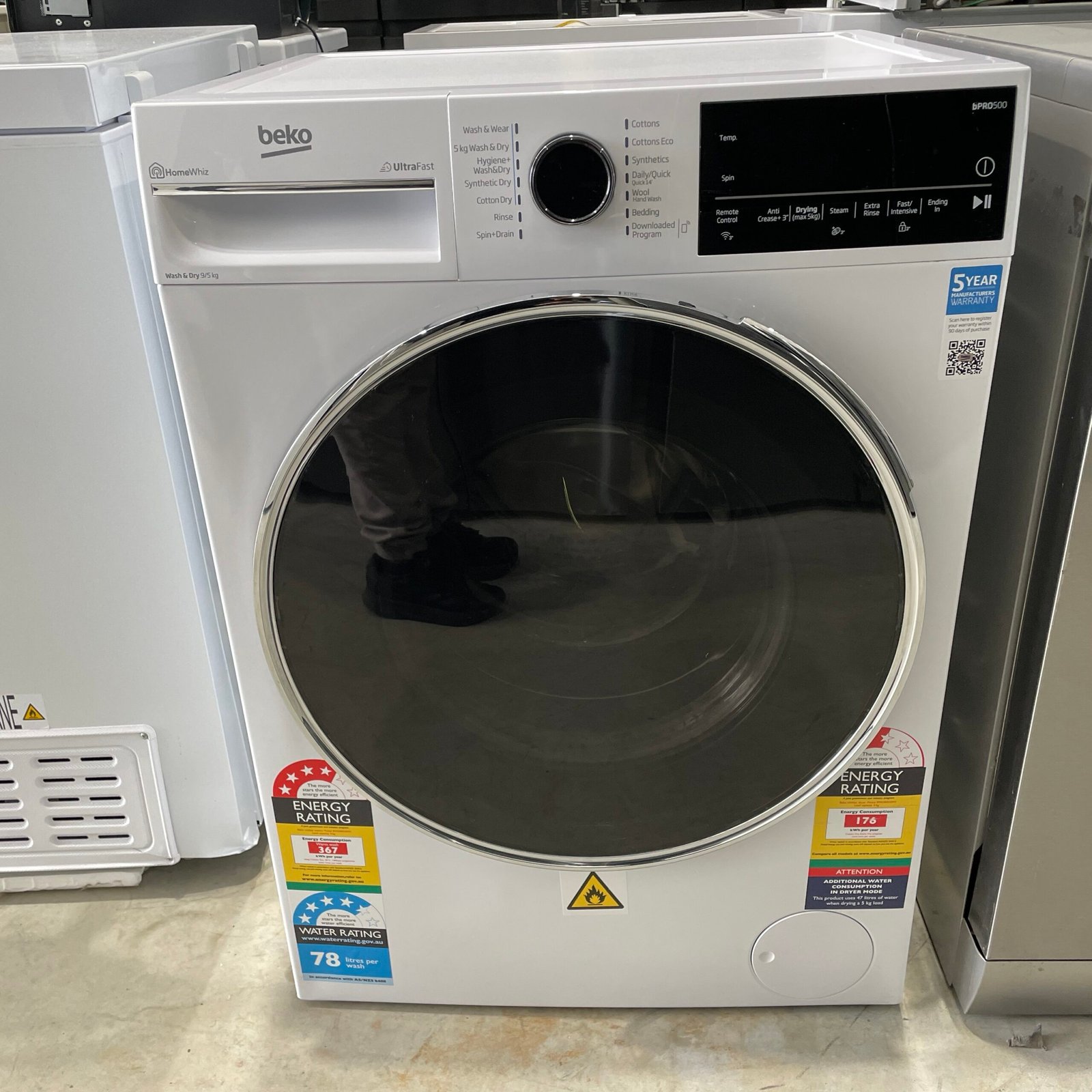 img_5279 Beko 9kg/5kg Washer Dryer Combo – BWDB9540W | 1400 RPM | ProSmart Inverter | Refurbished | 6 Month Warranty - Image 1
