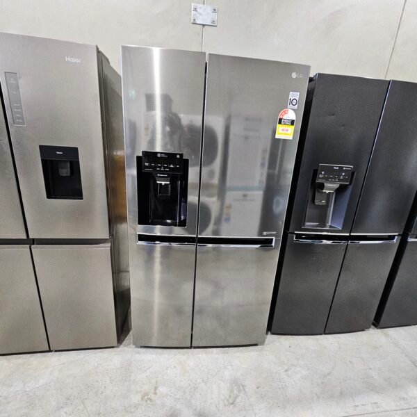 LG 668L Side-by-Side Fridge GS-L668PNL | Non-Plumbed Ice & Water | Refurbished | 6 Month Warranty