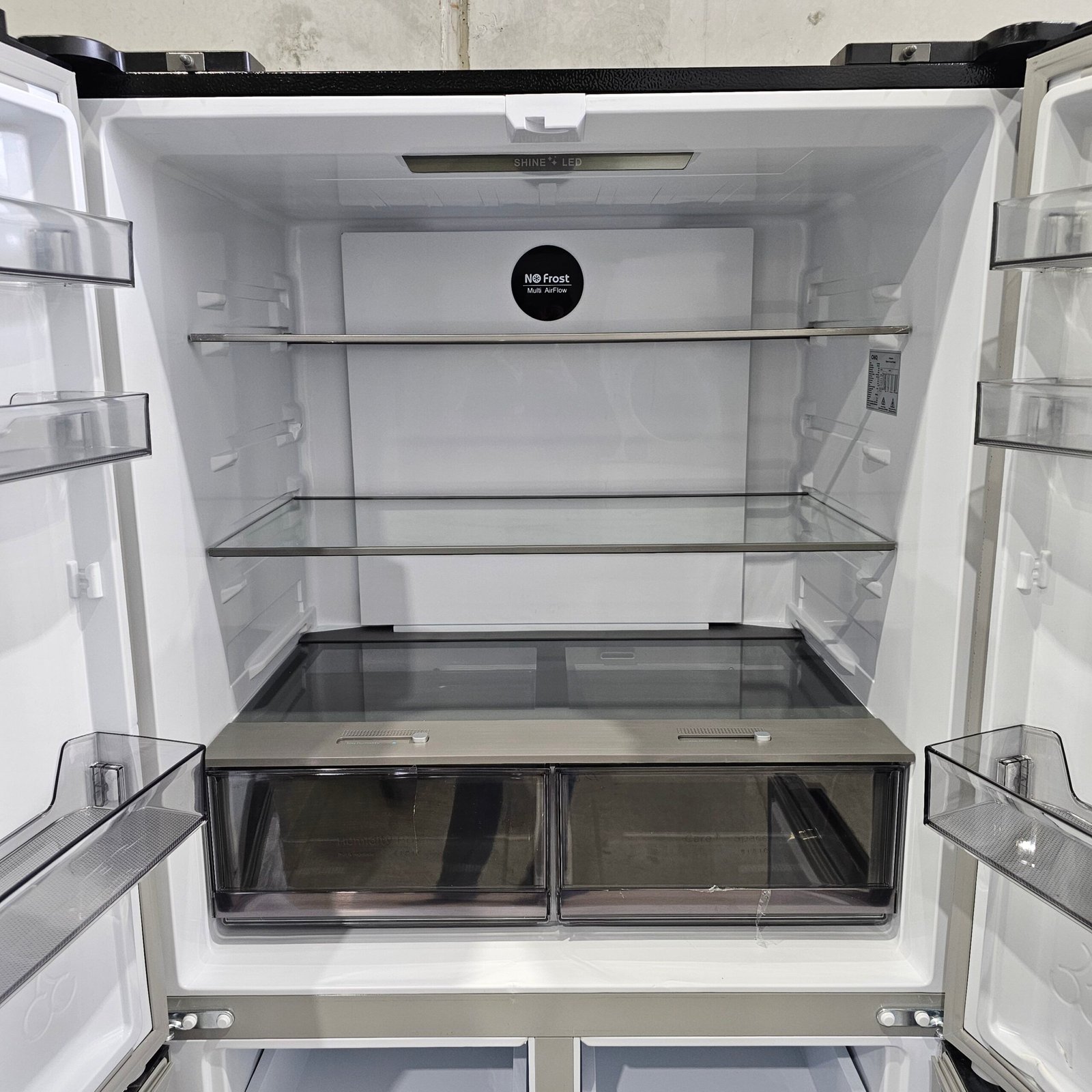 CHiQ 503L Quad Door Fridge CCD502NBS – Black Steel, No Frost Multi-Airflow | Refurbished - Image 2