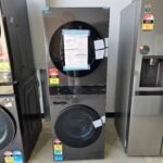LG WashTower 12kg/10kg Washer Dryer WWT-1210MBX – AI DD, TurboWash, Steam & Heat Pump | Matte Black Factory second