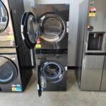 LG WashTower 12kg/10kg Washer Dryer WWT-1210MBX – AI DD, TurboWash, Steam & Heat Pump | Matte Black Factory second - Image 2