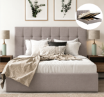 Queen Gas Lift Storage Bed Frame  | Timber Bed Frame Adelaide | Trigger Appliances